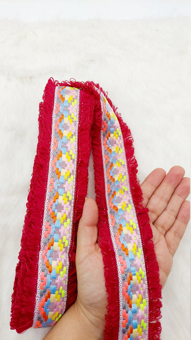 Kilim Pattern Trim, Tassels Threads Fringe Trim, Summer Trim
